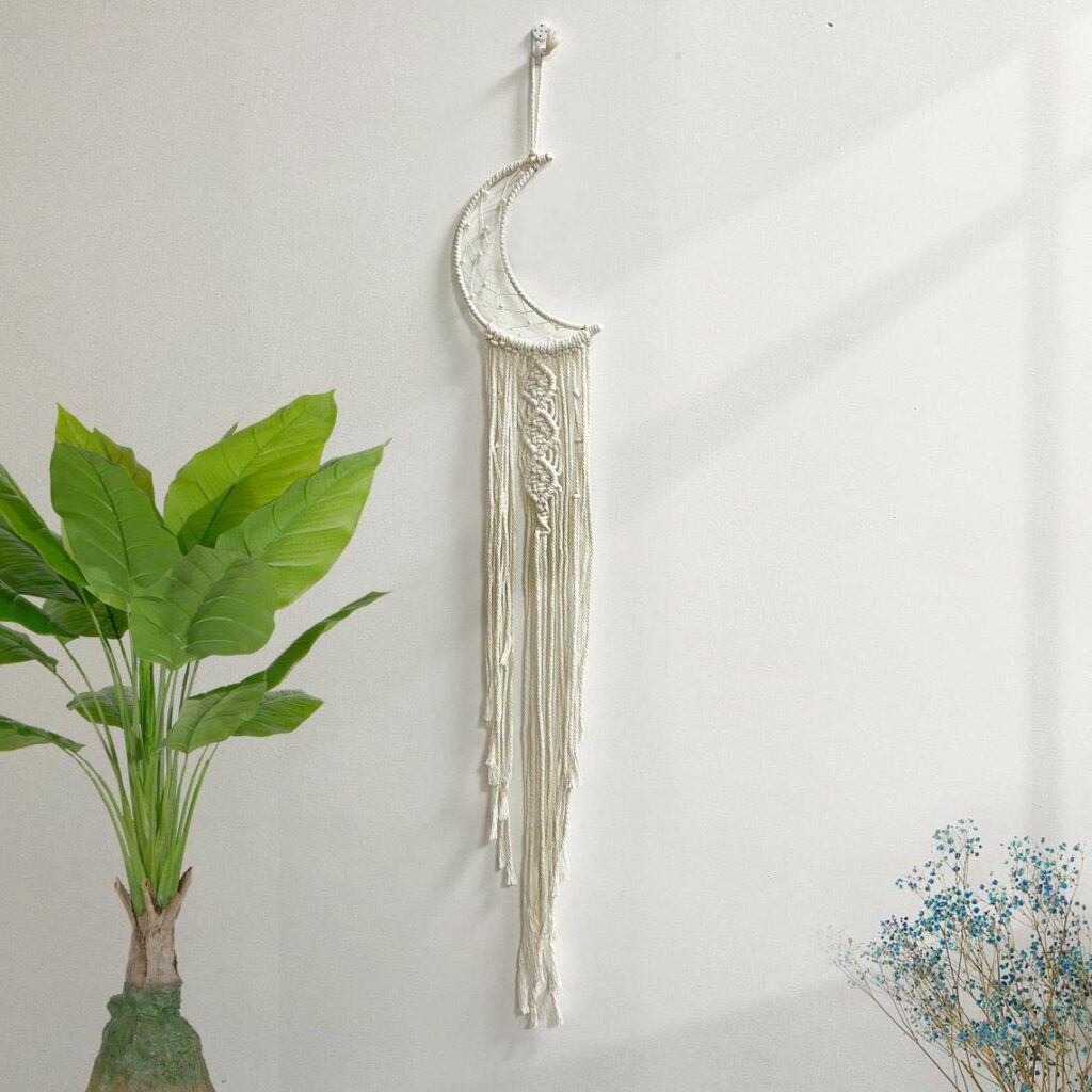 Macrame Moon Dream Catcher